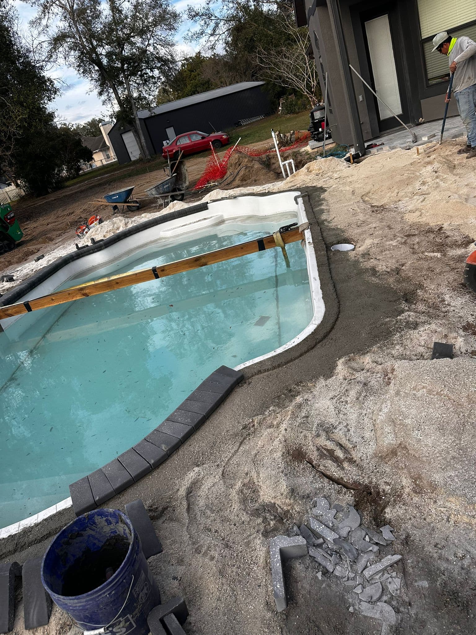 Engineered Backfilling & Grading - St. Augustine pool installation