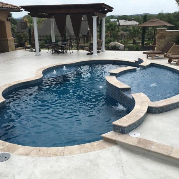 Night Sky Latham fiberglass pool installation