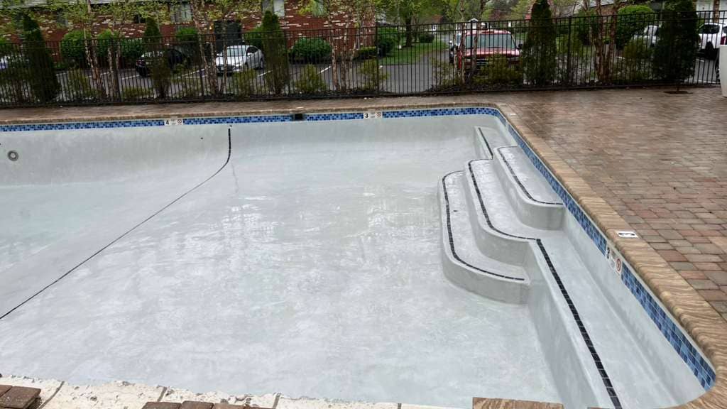 Beautiful resurfaced concrete pool