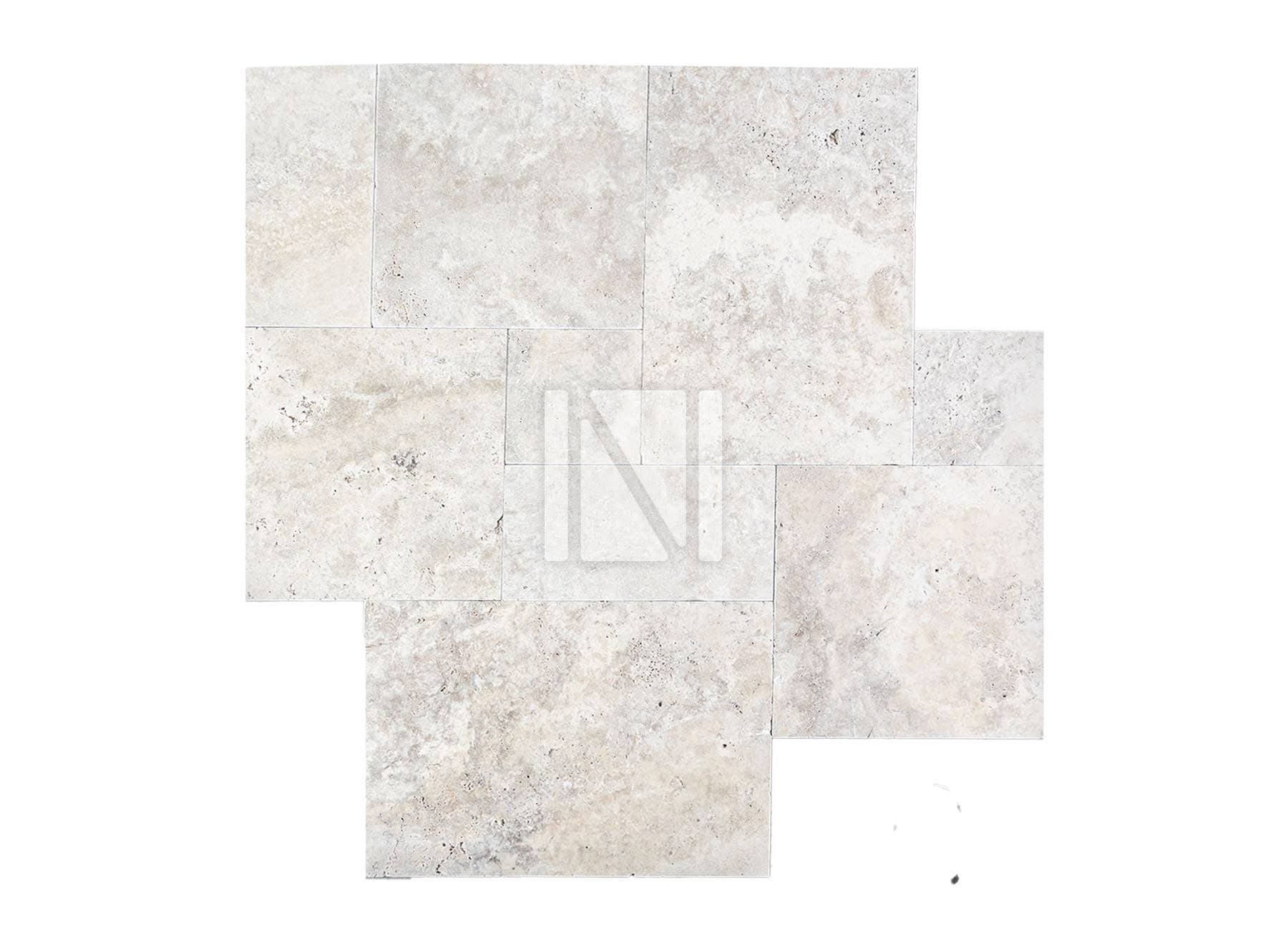 Ivory Classic Tumbled stone paver pool deck