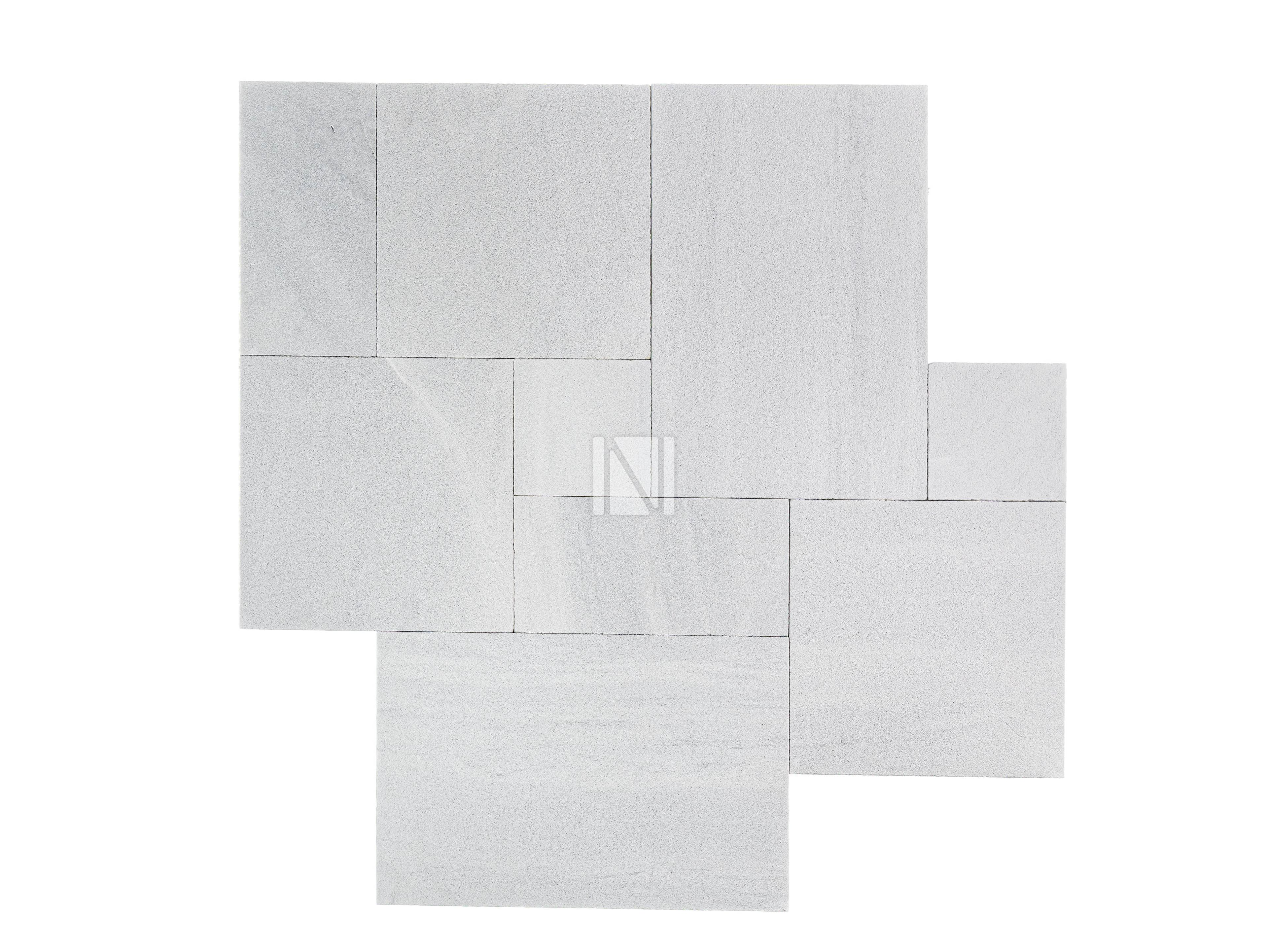 Ice Blue Sandblasted stone paver pool deck